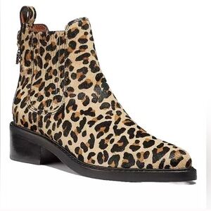 Coach Animal Print Ankle Booties